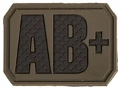 Odzież taktyczna i umundurowanie - Mil-Tec Emblemat z grupą krwi AB+ olive (16831501) 16831501 - miniaturka - grafika 1