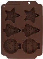 Formy do ciast - Orion forma silikonowa świąteczna 6 brązowa - miniaturka - grafika 1