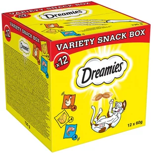 Dreamies Dreamies Mixbox kurczak ser łosoś) 12 x 60 g| Dostawa GRATIS od 89 zł + BONUS do pierwszego zamówienia - Przysmaki dla kotów - miniaturka - grafika 2