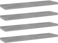 Meble modułowe i akcesoria - vidaXL Półki na książki, 4 szt., szarość betonu, 40x10x1,5 cm, płyta - miniaturka - grafika 1