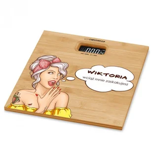 Murrano Waga bambusowa łazienkowa z nadrukiem dla niej WAG2-037 - Wagi łazienkowe - miniaturka - grafika 3