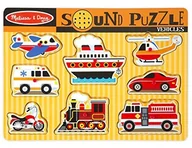 Puzzle - Melissa & Doug grające puzzle pojazdy-pasujące Coole Kids-baterie w zestawie - miniaturka - grafika 1