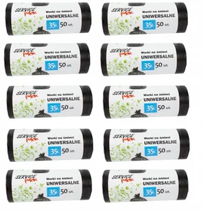 Service Pack Worki Na Śmieci Hdpe 35l 15x50Sztuk - Worki na śmieci - miniaturka - grafika 4