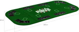 MAKSTOR.pl ZIELONY BLAT STÓŁ DO POKERA 160x80 CM POKER KASYNO 2003013 (20030130) - Zestawy do pokera - miniaturka - grafika 3