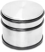 Akcesoria do drzwi - Relaxdays stoper do drzwi i okien, stal nierdzewna, duży, wysoki, gumowe pierścienie ochronne, do ciężkich drzwi, wymiary ok. wys. 7,5 x szer. 9,5 x gł. 9,5cm, kolor srebrny 10012983 - miniaturka - grafika 1