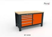 Stoły warsztatowe - Malow Stół warsztatowy ST14/03 DWÓJKA 900kg nośność 5 szuflad na zamek ST14/03 - miniaturka - grafika 1