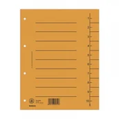 Pudła i kartony archiwizacyjne - Donau Przekładka karton, A4, 235x300mm, 1-10, 1 karta, pomarańczowa 8610001-12 - miniaturka - grafika 1