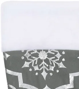 vidaXL vidaXL Luksusowa osłona pod choinkę ze skarpetą, szara, 122 cm - Pozostałe akcesoria świąteczne - miniaturka - grafika 7