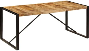 vidaXL Stół jadalniany, 180 x 90 x 75 cm, lite drewno mango - Stoły - miniaturka - grafika 7