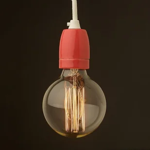 v-tac Oprawka Porcelanowa Czerwona V-TAC VT-799 - Oprawy, klosze i abażury - miniaturka - grafika 2