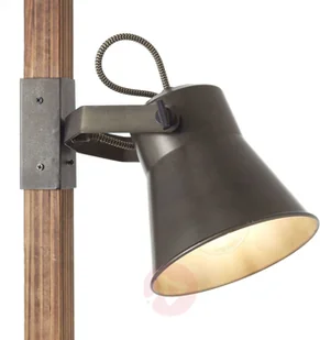 Brilliant Lampa podłogowa Plow 2 spoty, czarna/ciemne drewno - Lampy stojące - miniaturka - grafika 3