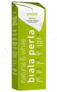 Biała Perła Biała Perła Mint Detox - miętowa pasta do zębów bez fluoru o niskim RDA - 75 ml - Pasty do zębów - miniaturka - grafika 2
