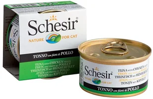 Schesir Tuńczyk z filetami z kurczaka w galaretce 85g 01064012 - Mokra karma dla kotów - miniaturka - grafika 5