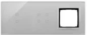 Wyłączniki światła i elektryczne - Simon Panel dotykowy Simon 54 Touch DSTR3340/71 3 moduły 2 pola dotykowe pionowe 4 pola dotykowe otwór na osprzęt Simon 54 srebrna mgła - miniaturka - grafika 1