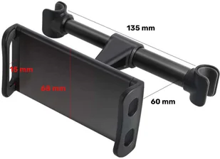 Alogy Uchwyt samochodowy na zagłówek Alogy do tabletu telefonu Czarny 10977X1 - Uchwyty samochodowe do telefonów - miniaturka - grafika 3