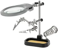 Lutownice - Kemot kemot loetstaender  Dritte ręcznie za pomocą dwóch zacisków, lutownica telewizora i lupa LED nar0150 - miniaturka - grafika 1