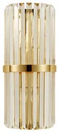 Lampy ścienne - COPEL Ścienna LAMPA glamour CGSCONCELUX COPEL półokrągła OPRAWA szklany kinkiet pałacowy kryształki crystals przezroczyste mosi - miniaturka - grafika 1