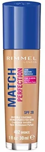 Rimmel London London Match Perfection SPF20 podkład 30 ml dla kobiet 402 Bronze - Podkłady do twarzy - miniaturka - grafika 2