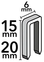 TROTEC Zestaw zszywek do zszywacza rodzaj 55, długość 15-20 mm (3000 sztuk) - Akcesoria do elektronarzędzi - miniaturka - grafika 3