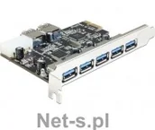 Adaptery i przejściówki - Delock Karta PCI Express > 5 x zewnętrzne + 2 x wewnętrzne USB 3.0 (89355) - miniaturka - grafika 1