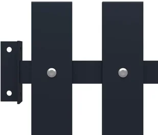 VidaXL Panel ogrodzeniowy, antracyt, 170,5x75 cm, stal malowana 146475 VidaXL - Ogrodzenia - miniaturka - grafika 3