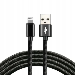 everActive Kabel przewód pleciony USB Lightning iPhone everActive CBB-2IB 200cm z obsługą szybkiego ładowania do 2,4A czarny CBB-2IB - Kable USB - miniaturka - grafika 2