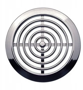 Parkanex Wentylacyjna Okrągła Tworzywo Fi 45 Chrom - Kratki wentylacyjne - miniaturka - grafika 2