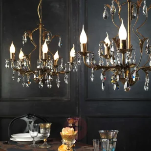 ONLI Żyrandol Teresa z kryształami, 5-punktowy - Lampy sufitowe - miniaturka - grafika 2