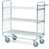 Wózki magazynowe - AJ Produkty Wózek z półkami, 3 półki, 200 kg, 1000x425x1100 mm - miniaturka - grafika 1