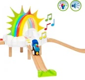 Pociągi dla dzieci - Brio 36002 Moja pierwsza linia kolejowa zestaw z świecącą tęczą - miniaturka - grafika 1