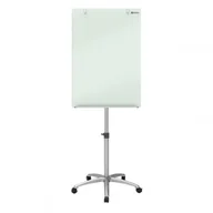 Tablice i flipcharty - Nobo 1903949 Mobilny szklany flipchart magnetyczny Diamond Biały 1903949 - miniaturka - grafika 1
