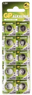 Bateria alkaliczna LR44 GP BATTERY A76F-U10, 110 mAh, 1.5 V, 10 szt. - Baterie i akcesoria - miniaturka - grafika 4