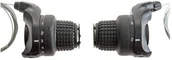 Części rowerowe - Dźwignie przerzutki manetki GRIP 3+6 linki chwyty, komplet, czarne - miniaturka - grafika 1