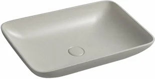 Sapho INFRANE umywalka betonowa z korkiem 57x37 cm biały piaskowiec AR460 - Umywalki Sapho INFRANE umywalka betonowa z korkiem 57x37 cm biały piaskowiec AR460 - Umywalki - miniaturka - grafika 1