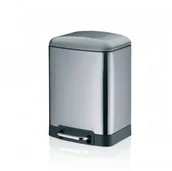 Kosze na śmieci - Kela Davino - kosz otwierany pedałem, 6,0 l, srebrny, KE-22998 - miniaturka - grafika 1