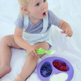 oogaa oogaa Green Truck silikonowa łyżeczka do karmienia - Sztućce dla dzieci - miniaturka - grafika 3