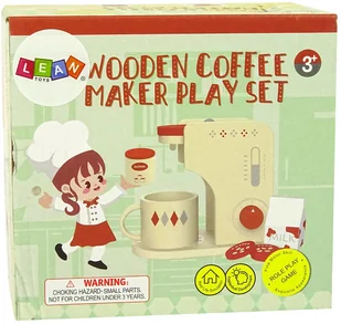 Import LEANToys Drewniany Ekspres do Kawy Akcesoria Kuchnia Dzieci LT-10185-0 - Zabawki AGD - miniaturka - grafika 5