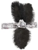 Dodatki do strojów karnawałowych - Widmann Opaska elastyczna "Retro Lata 20" srebrna WIDMANN WI2627N - miniaturka - grafika 1