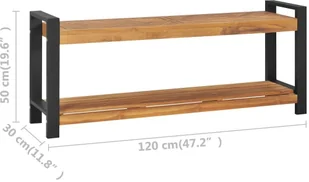 VidaXL Lumarko Ławka, 120 cm, lite drewno tekowe 325276 VidaXL - Ławki do przedpokoju - miniaturka - grafika 7
