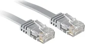 Kable miedziane - LINDY Patchcord Cat.6 U/UTP płaski 2m szary 47492 - miniaturka - grafika 1