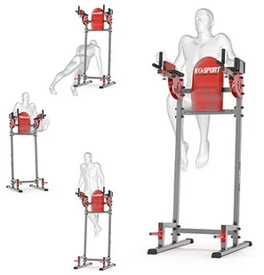 K-SPORT Poręcze stacjonarne do ćwiczeń DIP KSSL011 - Poręcze i drążki do podciągania - miniaturka - grafika 3