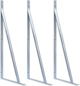 Akcesoria do ogrodzeń - vidaXL Lumarko Wsporniki do słupków ogrodzeniowych, 3 szt., stal galwanizowana! 148989 - miniaturka - grafika 1