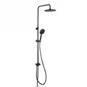 Zestawy prysznicowe - Tiger Splash Akcent Rainfall Zestaw prysznicowy natynkowy z deszczownicą czarny 1715040746 - miniaturka - grafika 1