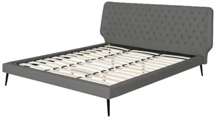 Beliani Zestaw mebli do sypialni ekoskóra 180 x 200 cm szary ESSONNE - Łóżka - miniaturka - grafika 5