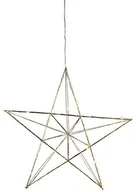 Oświetlenie świąteczne - Star Diody LED, drut gwiazda "Line" ok. 38 cm  20 Warmwhite LED, materiał: metal, kolor mosiądzu, przezroczysty przewód z transformatorem 690-70 - miniaturka - grafika 1