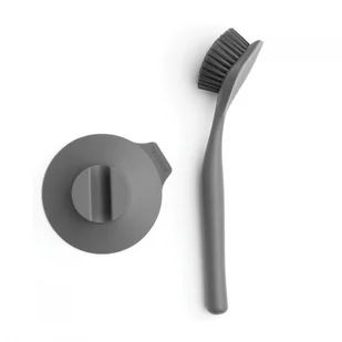 Brabantia Szczotka do mycia naczyń z uchwytem grafitowa 117589 - Suszarki do naczyń - miniaturka - grafika 8