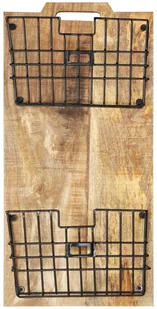 vidaXL Stojak ścienny na gazety, 33x10x67 cm, surowe drewno mango - Inne meble do salonu - miniaturka - grafika 2
