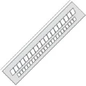 Akcesoria kreślarskie - Leniar Leniar Szablon okienkowy pochyły 15mm /10mm 80005 - miniaturka - grafika 1