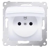Gniazdka elektryczne - Kontakt Simon Kontakt_Simon Gniazdo wtyczkowe do wersji IP44 bez uszczelki (moduł) 16A. 250V. zaciski śrubowe biały Wymagana uszczelka ramki DGZ1BUZ.01/11 - miniaturka - grafika 1