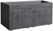 Donice - Deroma Skrzynka balkonowa 59 x 25 cm plastikowa antracytowa MILENIUM - miniaturka - grafika 1